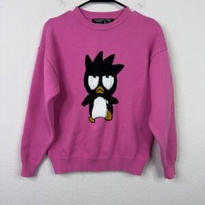 Hello Kitty x Forever 21 Sweater Womens S Pink Badtz Maru Knit Kawaii Y2K Anime